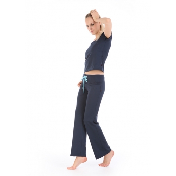 Yoga fitness Workout clothing suits(Short sleeve shirt+Drawstring Pants)